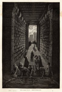 An antique cistern, still in use, in Merida. Engraving to illustrate the voyage to Spain by Gustave Dore (1832-1883) illustrator and Baron Ch. Davillier reactor, in 1862, published in Le tour du monde, nouveau journal des voyages, under the direction of by Gustave Dore