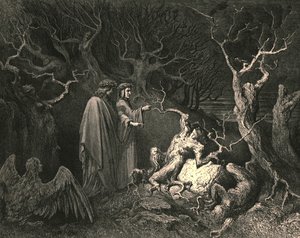 And straight the trunk exclaimed, Why pluckst thou me by Gustave Dore