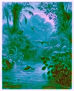 Atala and Chactas Crossing a River, illustration from 