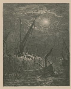 Boats on the Thames by Gustave Dore