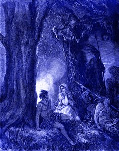 Chactas and Atala (engraving) by Gustave Dore