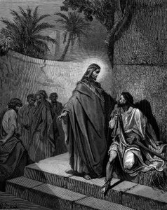 Christ healing the man sick of the palsy by Gustave Dore