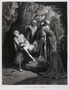 Christ taken to the tomb, Illustration from the Dore Bible by Gustave Dore