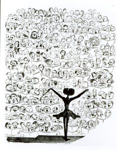 Concert of the Philharmonic Society, caricature of Hector Berlioz from 