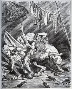 Don Quixote and a Mule Maker Fighting for Maritornes - from 