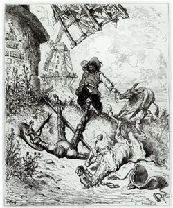 Don Quixote and the Windmills, from 