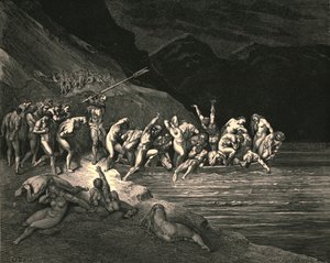 Een in Like Manner Adams Evil Brood by Gustave Dore