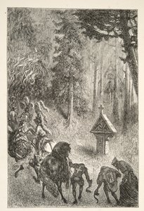 Escorting Guenever from Cameliard, from Stories of the Days of King Arthur by Charles Henry Hanson, Published 1898 by Gustave Dore
