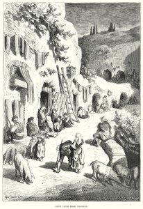 Gypsy Caves near Granada by Gustave Dore