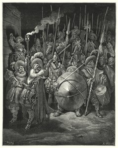 March! quoth Sancho, how do you think I am able to do it? by Gustave Dore