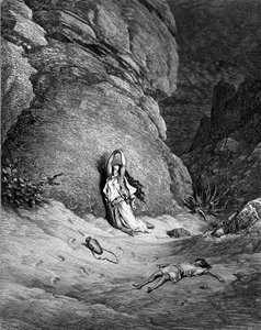 Hagar and Ishmael (engraving by Doré)