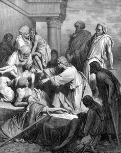 Jesus healing the sick
