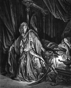 Judith about to cut off the head of Holofernes, 1866