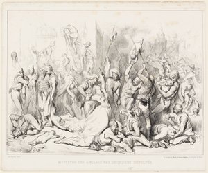 Massacre of the English by Revolting Hindus by Gustave Dore