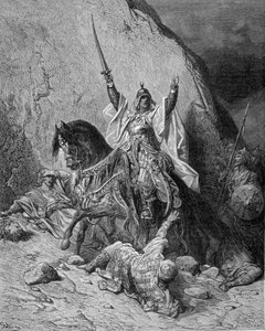 Saladin (1138-1193). Engraving by Gustave Doré
