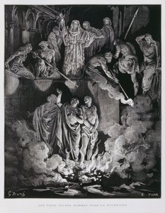 Shadrach, Meshach, and Abednego in the Fiery Furnace (Illustration from the Dore Bible) by Gustave Dore