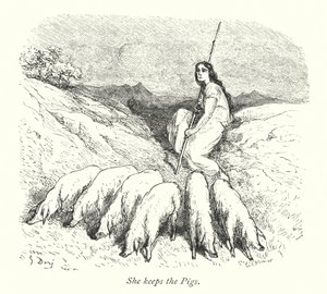 She Keeps The Pigs by Gustave Dore