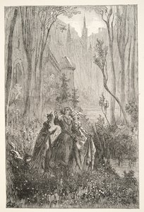 The Countess of the Fountain and her Damsels, from Stories of the Days of King Arthur by Charles Henry Hanson, pub.1898