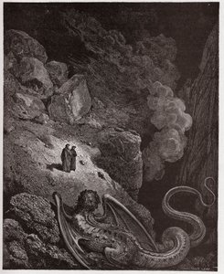 The Divine Comedy, Inferno, Canto 17: Geryon, Symbol of Deceit - by Dante Alighieri (1265-1321) - Illustration by Gustave Dore (1832-1883) by Gustave Dore