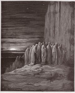 The Divine Comedy, Purgatorio, Canto 18: The multitude of the slothful - Illustration by Gustave Dore