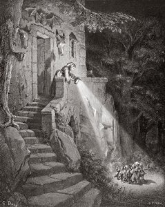The Dwelling of the Ogre, engraved by Heliodore Joseph Pisan by Gustave Dore