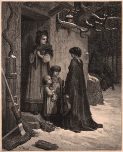 The Grasshopper and the Ant, illustration from the fable by Jean de la Fontaine