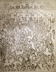 The Frantic Capitalist World in the Paris Bourse, by Gustave Dore by Gustave Dore