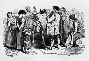The induction of Don Quixote, illustrated by Gustave Dore