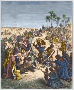 The multiplication of bread - Christ feeding the multitude by Gustave Dore