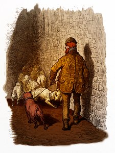 Victorian London Docks Engraving by Gustave Doré by Gustave Dore