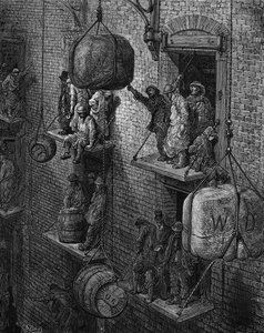 Victorian London warehouse by Gustave Dore