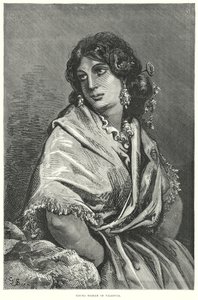 Young Woman of Valencia by Gustave Dore
