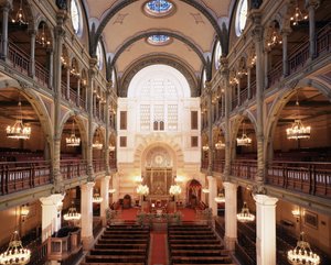 Interior of the Synagogue of Rue des Tournelles built in 1866-1867. Architect: Varrollier. Engineer: Gustave Eiffel in Paris by Gustave Eiffel