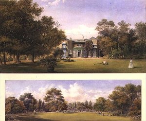 Two Views of Old Grove House, Middlesex by Gustave Ellinthorpe Sintzenich