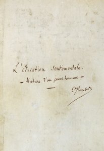 Sentimental Education (Story of a Young Man): first page of the manuscript of Gustave Flaubert