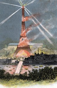 Eiffel Tower Illuminated During the World