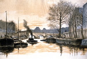 Paris, Seine river and the Pont Neuf