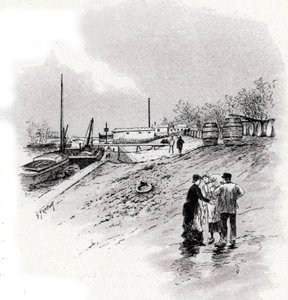 View of the Seine river banks and Quai Saint-Bernard, Paris from 