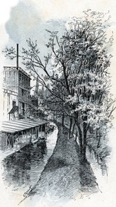 View of the two Bievre rivers from the Boulevard d