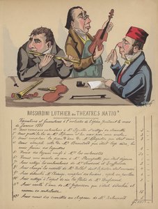 Bill for musical instruments for the orchestra of the opera by Gustave Frison