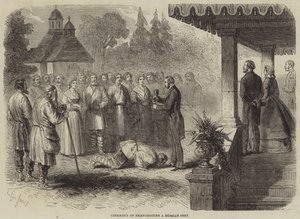 Ceremony of Emancipating a Russian Serf by Gustave Janet