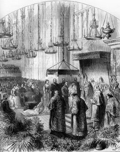 Marriage of Princess Stephanie of Belgium and Archduke Rodolphe of Austria in the Basilica of the Augustines in Vienna