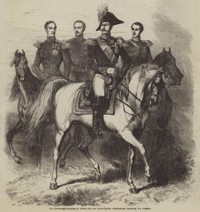 The Emperor Alexander of Russia, and the Grand Dukes Constantine, Nicholas, and Michael by Gustave Janet