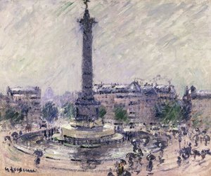 Paris, Place de la Bastille by Gustave Loiseau