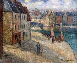 Quai at Dieppe by Gustave Loiseau