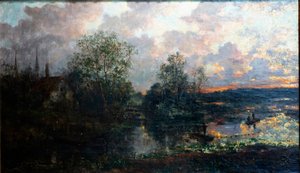 Landscape with a Little Boat by Gustave de Duyts