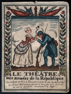 Theatre for the Armies of the Republic, French soldier kissing the hand of an actress