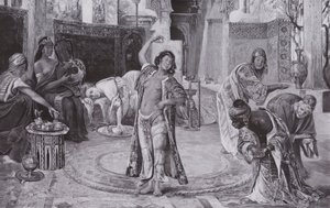 Entertainment in the harem by Gyula Tornai