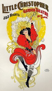 Cancan Dancer. Poster by H.A. Thomas for a Show at the Little Christopher Theatre, New York