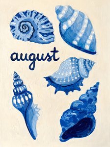 Blue August Seashells